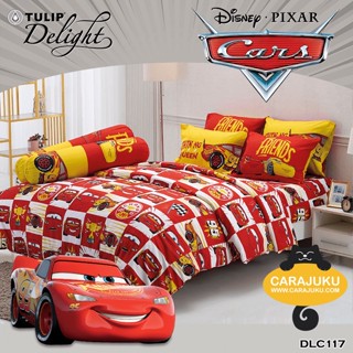 TULIP DELIGHT ชุดผ้าปูที่นอน ไลท์นิ่ง แม็คควีน Lightning McQueen DLC117 สีแดง #ทิวลิป ชุดเครื่องนอน ผ้าปูเตียง ผ้านวม