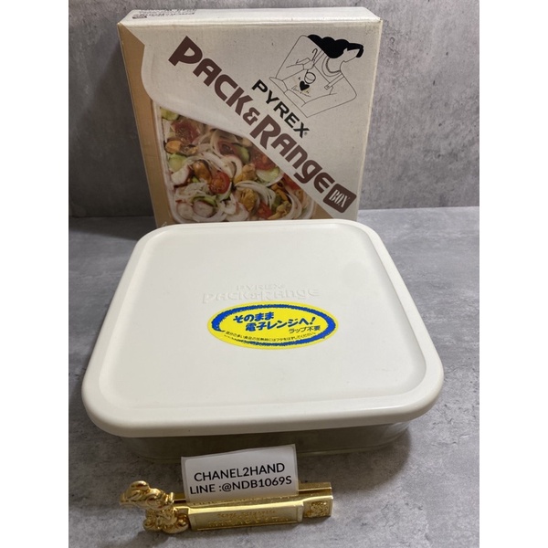 ใหม่ นำเข้าจากญี่ปุ่น 1200ml CHANEL2HAND99 PYREX IWAKI 3248-W 18.5x18.9x5.4cm ทนร้อน กล่องอาหาร ใส่ไ