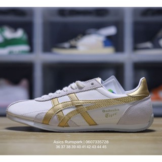 ASICS พร้อมส่ง รองเท้าวิ่งจ๊อกกิ้งลําลอง แบบหนัง ลาย Onitsuka Tiger Runspark Mars เข้ากับทุกการแต่งกาย สไตล์เรโทรคลาสสิก