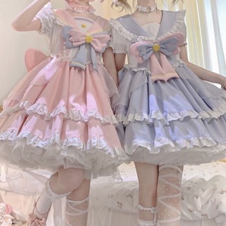 ◙◘Starlight Sweetheart--Chai Huhu Original Lolita สาวการ์ดน่ารักซากุระวาไรตี้ซากุระ COS เสื้อผ้า