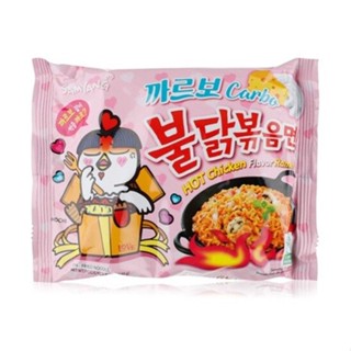 มาม่าเผ็ดเกาหลีซัมยัง รสคาโบนาร่าสูตรไก่เผ็ด samyang buldak hot chicken carbonara ramen 130g 까르보불닭볶음면