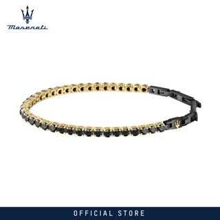 Maserati Jewels 22cm Gold Black Mens Stainless Steel Bracelet JM222AVC01 (Adjustable)