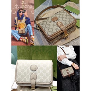 แบรนด์ใหม่ 100% ของแท้ GUCCI GG Retro มินิกระเป๋าสะพายหลังไปรษณีย์