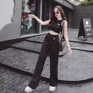 SGH0178 ชุดเซท 2 ชิ้น เสื้อแขนกุด+กางเกงขายาว งานฮิตมาก