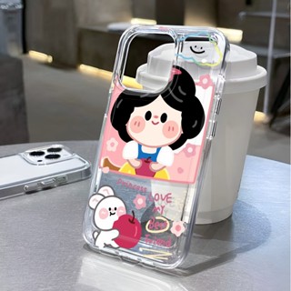 เคสใส ลายการ์ตูนกระต่าย กันกระแทก สําหรับ iphone 14 pro max 11 13 12 7 8 Plus X XR XSMax