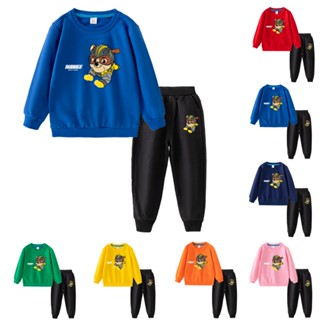 ชุดเสื้อสเวตเตอร์ แขนยาว คอกลม ลายการ์ตูน Paw Patrol 8สี และกางเกงขายาว DA002