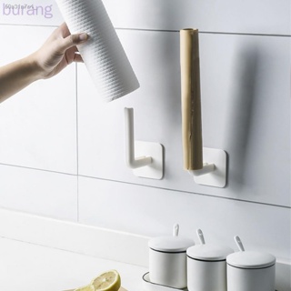 2Pcs Roll Paper Towel Hanger Wall-mounted No Punch Bathroom Kitchen Gadgets Storage Rack burang