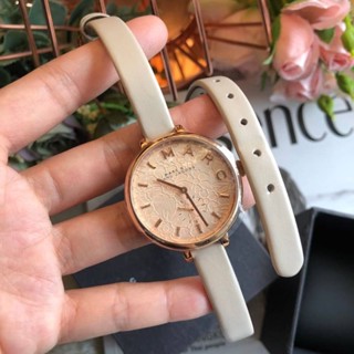 🎉⌚นาฬิกาข้อมือNEW Marc by Marc Jacobs Womens Sally Tan Leather Strap Watch สายหนังสีขาว