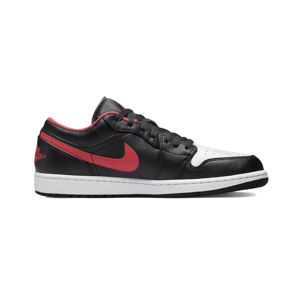 ✟♀►【ของแท้】 Nike Jordan Air 1 Low "White Toe" Black Red/553558-063รองเท้าผ้าใบผู้ชาย