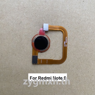 เซนเซอร์ลายนิ้วมือ ของแท้ สําหรับ Xiaomi Redmi Note 9 ปุ่มโฮมเมนู เครื่องสแกนเนอร์ ID แบบสัมผัส ริบบิ้น เชื่อมต่อสายแพ