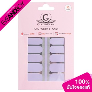 GLAZE &amp; GLAM - Nail Polish Sticker/STK021/16Pcs (10 g.) ยาทาเล็บแบบแผ่นสติกเกอร์