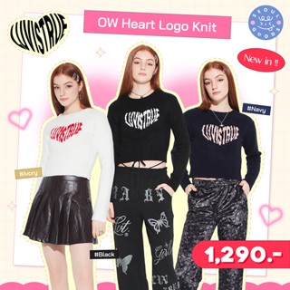 (พร้อมส่ง) เสื้อสเวตเตอร์ไหมพรม LUVISTRUE - OW HEART LOGO KNIT