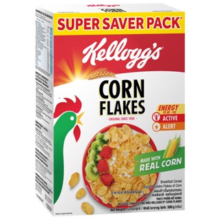 เคลล็อกส์อาหารเช้าคอร์นเฟลกส์ 500กรัม  /  Kelloggs Cereal Cornflakes 500g.