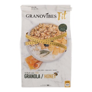 กราโนไวบ์สฟิตธัญพืชอบกรอบผสมน้ำผึ้ง 300กรัม  /  Granovibes FIt Granola Honey 300g.