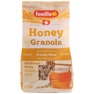 แฟมิเลียธัญพืชอบกรอบผสมน้ำผึ้ง 375กรัม  /  Familia Honey Granola 375g.