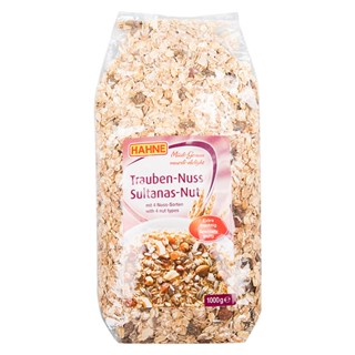 ฮาทเน่มูลลี่ผสมลูกเกดและนัต 1กก.  /  Hahne Raisin Nut Muesli 1kg.