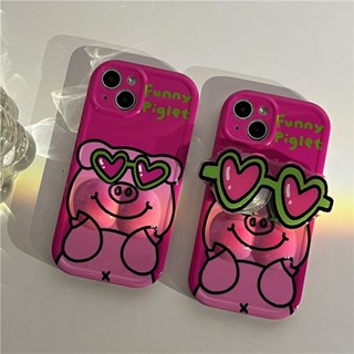 เคสโทรศัพท์มือถือ ลายหมูสีชมพูน่ารัก สไตล์ญี่ปุ่น และเกาหลี สําหรับ Apple iPhone 14 13 12 11 Pro Max X XR 8 7 6