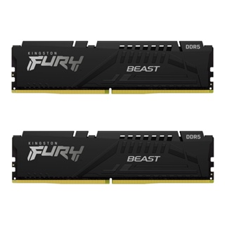 แรมสำหรับคอมพิวเตอร์ ) 32GB (16GBx2) DDR5 5200MHz RAM (หน่วยความจำ) KINGSTON FURY BEAST DDR5 (BLACK) (KF552C40BBK2-32)