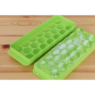 ที่ทำน้ำแข็งก้อนกลม บล็อคทำน้ำแข็งกลม 20 ก้อนMini ice ball tray *คละสี*