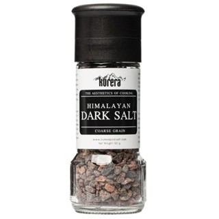 เคียวร่าเกลือดำหิมาลายันชนิดเม็ดแบบมีฝาบด 130กรัม  /  Kurera Coarse Grain Himalayan Black Salt with Grinder 130g.