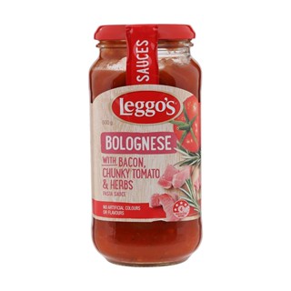 เลกโกส์ซอสโบโลญเนสผสมเบคอน 500กรัม  /  Leggos Bolognese Sauce with Bacon 500g.