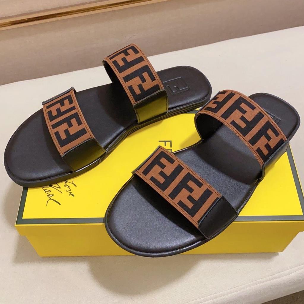 [EUR Size] Fendi 2023 รองเท้าแตะชายหาด กันลื่น แฟชั่นฤดูร้อน สําหรับผู้ชาย