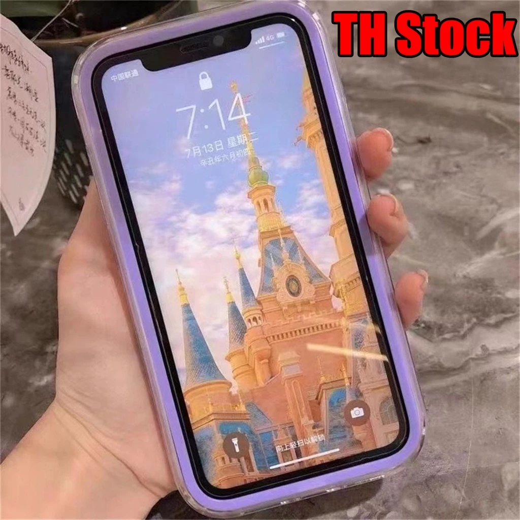 3 in1 สําหรับ For iPhone 17 Promax 16 11 15 13 12 14 Pro Max 6 7 8 Plus XR XS Max เคสโทรศัพท์มือถือ แบบใส หนา กันกระแทก