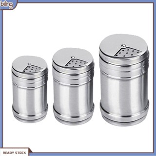 [biling] Stainless Steel Salt Pepper Seasoning Spice Condiment Shaker Bottle Kitchen Tool