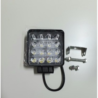 ไฟสปอร์ตไลท์ LED เหลี่ยม 4นิ้ว หนา 35mm. (12V-24V) LED 16ดวง