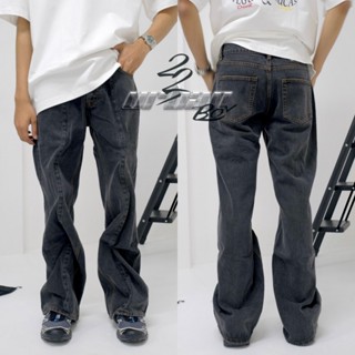 KR947"BikerJeans"กางเกงยีนส์ขายาวทรงหลวมลวดลายเย็บดีเทลพรีเมี่ยมอย่างหล่อเท่ห์แบรนด์22thOctoberr