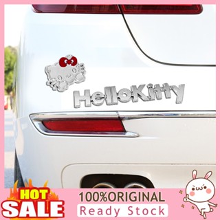 [B_398] สัญลักษณ์ตัวถังรถยนต์ โลหะ ลายการ์ตูน Hello Kitty น่ารัก 2 ชิ้น ต่อชุด