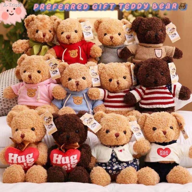 Sweater teddy bear doll plushie toy bear pillow rag doll wedding gift