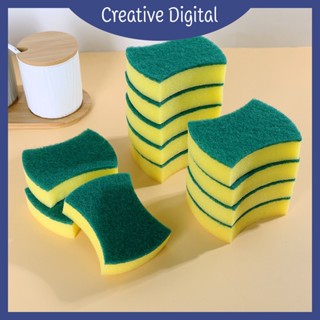 Creative Digital [✨สินค้าใหม่✨]เวลา จำกัด ราคาต่ำ ฟองน้ำล้างจาน ทำความสะอาดล้างจาน สำหรับทำความสะอาด