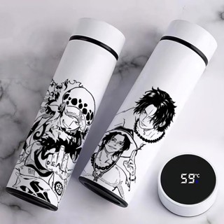 ┇❇▥One Piece Royce Smart Thermos Cup ความจุขนาดใหญ่สแตนเลสขนาดเล็กแบบพกพาอุณหภูมิแบบพกพา แสดงผล ถ้วยน้ำ