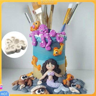 (Bakilili) แม่พิมพ์รูปปลาหมึก 3D สําหรับทําขนมช็อคโกแลตเบเกอรี่ Diy