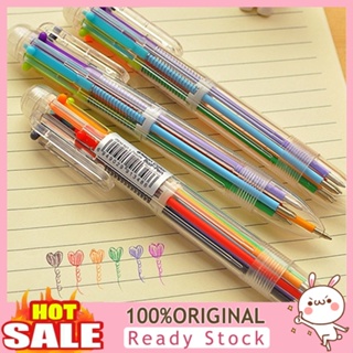 [B_398] 6 Colors 0.5mm Oily Ink Pen Office School Smooth Writing Ball Pen