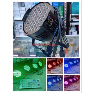 ชุดไฟPAR 54LED 4 ตัว พร้อม DMX 240 พาร์ LED 54x9W PAR 54 LED 9w RGB 3in1ไฟพาร์ LED disco  ไฟเวที ไฟดิสโก้เธค ไฟปาร์ตี้