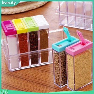 {livecity} กล่องใส่เครื่องปรุง 6 in 1
