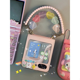 สินค้าใหม่ เคสป้องกันโทรศัพท์มือถือ แบบหน้าจอพับได้ พร้อมสายคล้อง สําหรับ Samsung ZFlip5