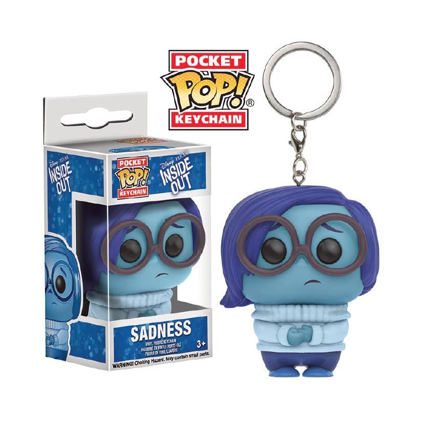 ❤❤❤💯*funko pop* Inside Out keychain Sadness