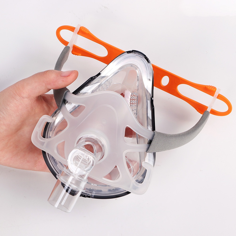 F1A หน้ากากแบบเต็มหน้าพร้อมหมวกฟรีสำหรับ CPAP Auto CPAP BiPAP ช่วยหายใจกรนบำบัด#HTWYQ5