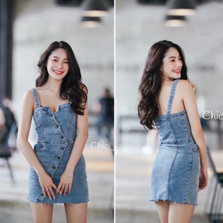 Chic No.9: Jeans - Sassy Jeans Dress เดรสยีนส์ สายเดี่ยว 🔥Recommend🔥 👋ปัดซ้ายที่รูปเพื่อดูขนาดสินค้