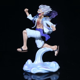 Figure One Piece 001 Jumping to the Moon Fifth Gear Nika Luffy Sun God ยางผลไม้ปลุกพลังโมเดลเครื่องประดับทำมือ