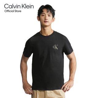 CALVIN KLEIN  เสื้อยืดผู้ชาย ทรง Regular  รุ่น J400211 BEH - สีดำ