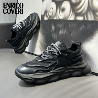 ENRICO COVERI รองเท้าผ้าใบตาข่ายระบายอากาศนุ่มสบายอเนกประสงค์น้ำหนักเบา