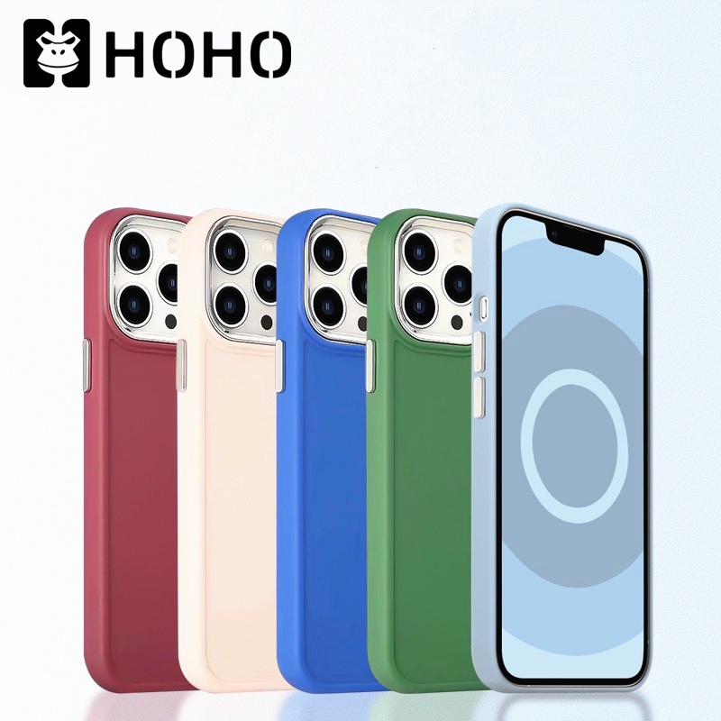 เคสซิลิโคน เคสใช้สำหรับไอโฟน ใช้สำหรับ iPhone 11 Pro Max 12 Pro Max TPU Case กรอบเลนส์โลหะ ปุ่มโลหะ สีพื้น ซิลิโคน