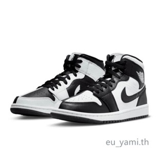 ของแท้ 100%(พร้อมส่ง ของแท้100%) AIR JORDAN 1 MID HOMAGE BLACK WHITE