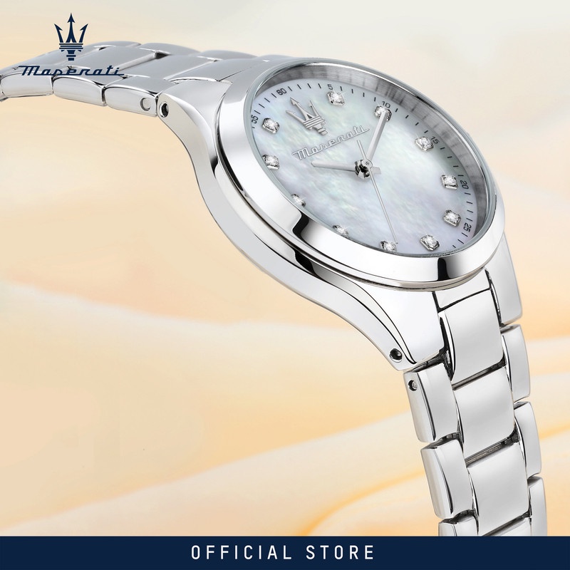 【2 Years Warranty】 Maserati Attrazione 30mm นาฬิกาข้อมือผู้หญิง รุ่น Quartz R8853151504