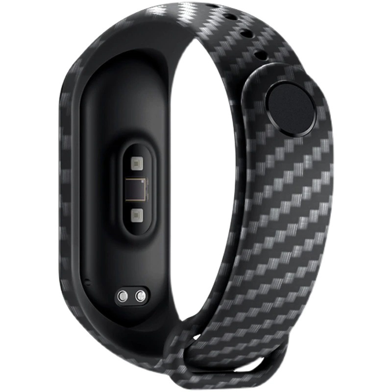☋♗✈Carbon fiber Strap for Xiaomi Mi Band 7 bracelet Sport silicone watch wristband Miband band6 band4 for Xiaomi mi band