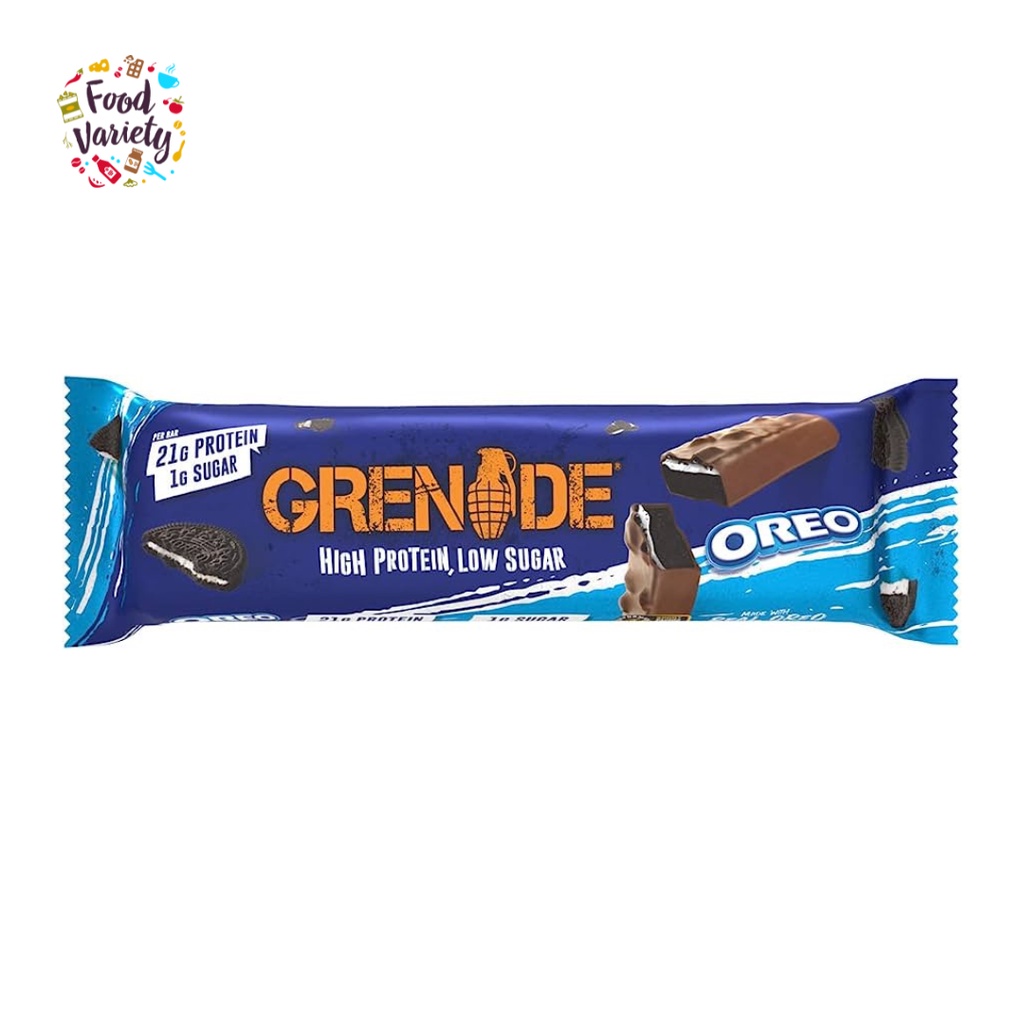 Grenade High Protein Low Sugar Chocolate Oreo Bar 60g เกรเนด บาร์โปรตีนสูงน้ำตาลต่ำ รสช็อกโกแลตโอรีโอ 60 กรัม